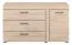 Cassettiera "Decorah" 06, rovere chiaro - 84 x 146 x 42 cm (h x l x p), 1 anta, 3 cassetti e 2 scomparti
