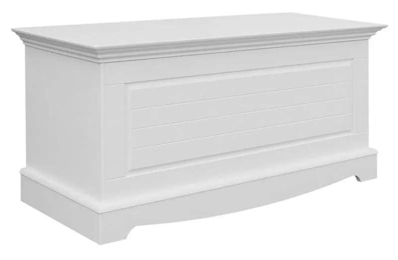 Cassapanca Gyronde 38 | pino massiccio laccato bianco | 51 x 112 x 45 cm | Stile provenzale