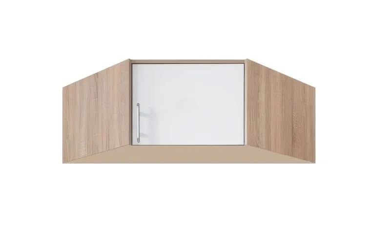Modulo per armadio "Hannut" 04 | Bianco e rovere | 40 x 95 x 95 cm | Design moderno