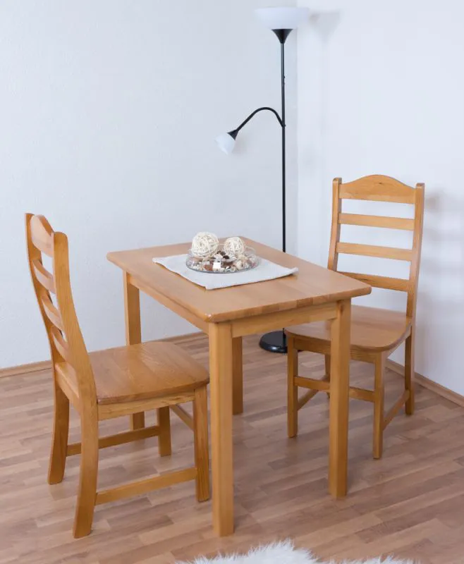 Tavolo in pino massello colore ontano Junco 227A | 90 x 60 cm | Design moderno e robusto
