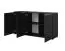 Cassettiera a tre ante Zapopan 16 | Design moderno | Colore nero | 88 x 150 x 40 cm | Materiale di alta qualità