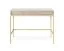 Scrivania Worthing 78 cm | Fronte rigato cashmere | 2 cassetti | Gambe e maniglie oro | 78 x 104 x 50 cm