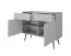 Cassettiera Horsham 65 nera | 4 scomparti | Push-to-open | 2 ante e 2 cassetti | Gambe metallo