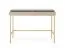 Scrivania Worthing 78 cm | Fronte rigato cashmere | 2 cassetti | Gambe e maniglie oro | 78 x 104 x 50 cm