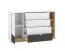 Cassettiera Mackinac 06 | Sistema soft-close | Bianco/Rovere/Grafite opaco | 86 x 138 x 40 cm | 1 anta, 4 cassetti, 5 scomparti