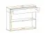 Set guardaroba ingresso 2 pz | Rovere Wotan e nero | 2 ripiani, 2 specchi, pensile con cassetto e scomparti a ribalta