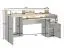Scrivania "Kissamos" 02, rovere Artisan/grigio grafite, 6 scomparti, rialzo per monitor, ergonomica, 160 x 70 x 91,5 cm