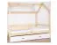 Letto a casetta in pino massello naturale D3 | Cassetto bianco | Rete a doghe inclusa | 80 x 160 cm