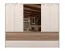 Armadio con ante a specchio Papauta 13 | Cashmere e rovere scuro | 226 x 277 x 60 cm | Illuminazione LED
