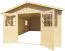Casetta da giardino "Freital" 03, legno grezzo - 3,5 x 4,7 m, tetto a due falde