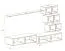 Pensile Volleberg 54 nero/bianco con illuminazione LED | 150 x 250 x 40 cm | Design moderno