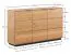 Mobile contenitore Rania 10 | 3 ante | 84 x 154 x 39 cm | rovere e nero | legno massiccio | chiusura ammortizzata