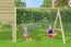 Altalena doppia collegabile per casetta gioco | 240 x 190 cm | Legno di pino | Due posti | Per bambini