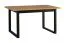 Tavolo da pranzo grande MALKA nero/rovere | Allungabile 140/180 cm | Superficie antigraffio | Gambe in metallo