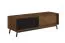 Mobile porta TV "Salleron" 03 | Rovere massello tabacco | Oliato | 1 anta vetro, 1 anta legno | 4 scomparti | 52 x 200 x 50 cm