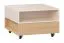 Tavolino "Sarandi" 22, beige / rovere, 4 ruote, 1 vano aperto, 1 cassetto, funzione push-to-open, Sistema "Soft-Close"