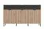 Madia Zvesdara 06 | Rovere Artisan e nero | 3 ante, 3 cassetti, 6 scomparti | 92,5 x 157 x 40 cm