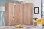 Armadio con ante battenti "Kovin" 07 | Rovere Sonoma | 3 ante, 1 barra appendiabiti, 5 scomparti | 205 x 120 x 52 cm