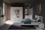 Armadio battente Hannut 11 | 4 ante (2 a specchio) | 2 cassetti | Color cashmere | 190 x 200 x 56 cm