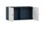 Pensile moderno 2 ante Aenna 86 | Bianco/Indaco | Maniglie rovere | 50,5 x 100,5 x 33,5 cm | Per soggiorno