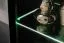 Vetrina Romfo 02 nera | 2 ante | 2 ripiani in vetro | 6 scomparti | LED verde | Push to open