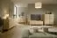 Madia "Bizerta" 01, color rovere Vicenza, gambe: legno, 4 ante, 8 scomparti, bordi in ABS, funzione "push-to-open", 100 x 38 x 125 cm