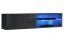 Parete attrezzata soggiorno Volleberg 57 | 2 basi TV | Grigio/Nero | 150 x 250 x 40 cm | LED blu