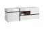 Parete attrezzata moderna Stura 01 | Bianco lucido e grigio | 195 x 330 x 50 cm | Sette ante