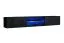 Pensile moderno push-to-open Volleberg 06 | Nero/Bianco | LED blu | 140 x 260 x 40 cm