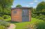 Casetta da giardino in WPC "Waldblick" - Lunghezza: 250 cm, Larghezza: 250 cm, Altezza: 239 cm, Colore: effetto legno