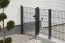 Cancello per recinzione 1 anta, Luce netta: 95 cm, Larghezza totale incl. pali: 107 cm, Stile: zincato, Altezza: 63 cm