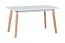 Tavolo da pranzo allungabile ESTER | Bianco/Faggio | 80 x 140/180 cm | Piano 32 mm | Venatura elegante