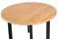 Tavolo da pranzo rotondo LEVA in nero/rovere tinto, dimensioni Ø 100, piano laminato, robuste gambe in legno, facile da abbinare, salvaspazio