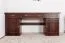 Scrivania in pino massello color noce "Pipilo 19" | 78 x 182 x 54 cm | Design moderno e robusto