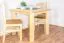 Tavolo quadrato in pino massello naturale Junco 239B | 90 x 90 cm | Design moderno | Finitura naturale