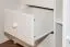 Madia in pino massello bianco Junco 177 | Design moderno | 78 x 90 x 60 cm | Ampio spazio contenitivo