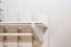 Appendiabiti pino massello bianco Junco 343 | 120x70x33 cm | Design moderno | 6 ganci e mensola