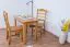 Tavolo in pino massello colore ontano Junco 227A | 90 x 60 cm | Design moderno e robusto