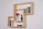 Mensola a muro in legno di pino massello naturale "Junco 287" | 85 x 104 x 20 cm | Design moderno