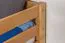 Letto a soppalco Samuel 90 x 200 cm | Faggio massiccio naturale | Scivolo incluso | Rete a doghe avvolgibile