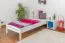 Letto singolo 99, pino massello, laccato bianco, incl. rete a doghe - 90 x 200 cm