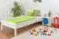 Letto singolo per bambini in pino massello laccato bianco 99 | Rete a doghe inclusa | 90 x 200 cm | Design moderno e robusto