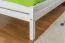 Letto singolo 99, pino massello, laccato bianco, incl. rete a doghe - 90 x 200 cm
