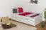 Letto singolo 93 | Pino massiccio laccato bianco | Rete a doghe inclusa | 90 x 200 cm
