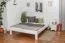 Letto king size "75", pino massiccio, laccato bianco, incl. rete a doghe - 180 x 200 cm