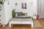 Letto king size "75", pino massiccio, laccato bianco, incl. rete a doghe - 180 x 200 cm
