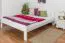 Letto king size "75", pino massiccio, laccato bianco, incl. rete a doghe - 180 x 200 cm