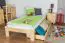 Letto singolo "A10", pino massello, naturale, incl. rete a doghe - 90 x 200 cm