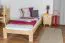 Letto singolo "A10", pino massello, naturale, incl. rete a doghe - 90 x 200 cm