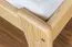 Letto singolo "A10", pino massello, naturale, incl. rete a doghe - 90 x 200 cm